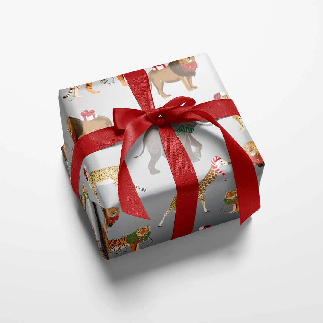 Holiday Safari Christmas Gift Wrap Full Ream 833 ft x 24 in